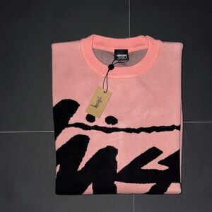 Stussy Unisex pink knit sweater
